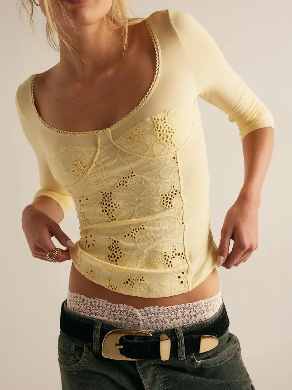 NWT Free People Ever Afternoon Layering Double Butter